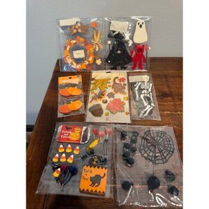 Fall and Halloween-themed craft embellishments and stickers
